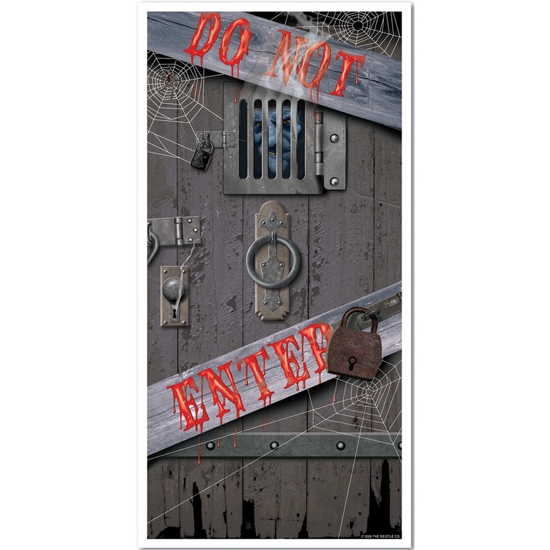 Halloween-horror deur poster Do Not Enter versiering-decoratie 76 x 152 cm