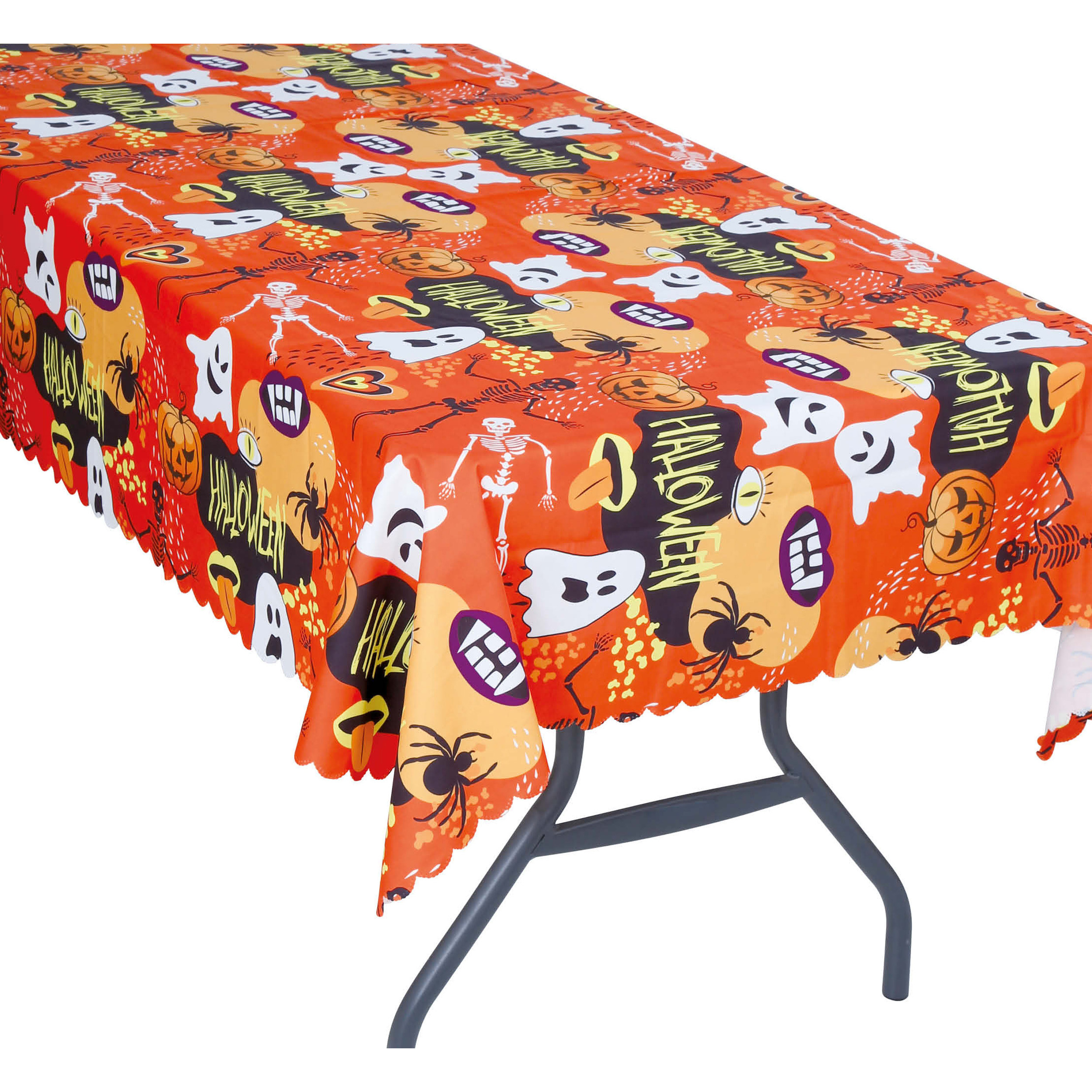Halloween-horror thema feest tafelkleed spookjes oranje stevig papier 177 x 134 cm