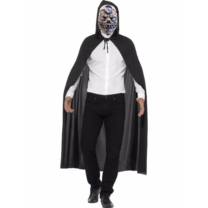 Halloween verkleedkleding cape met zombie dokter masker