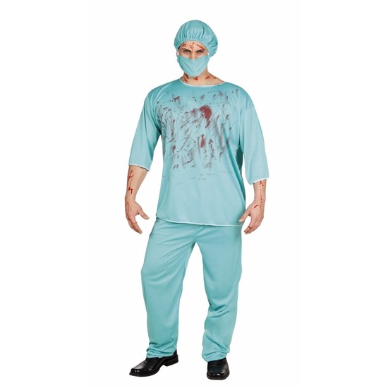 Halloween verkleedset bloederige chirurg