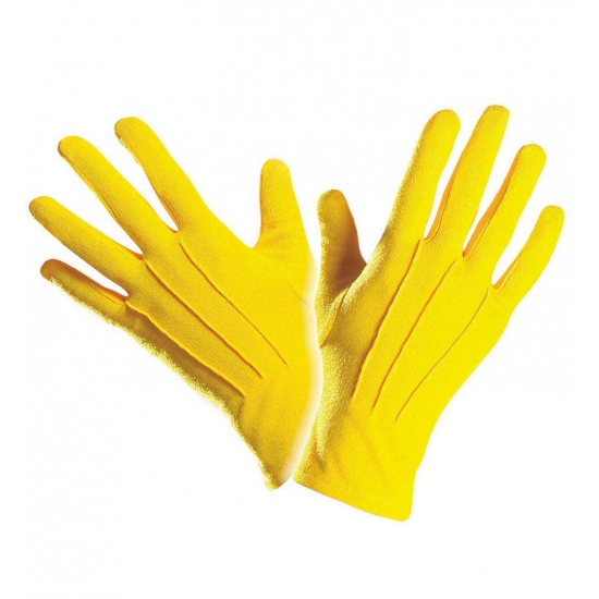 Handschoen geel kort