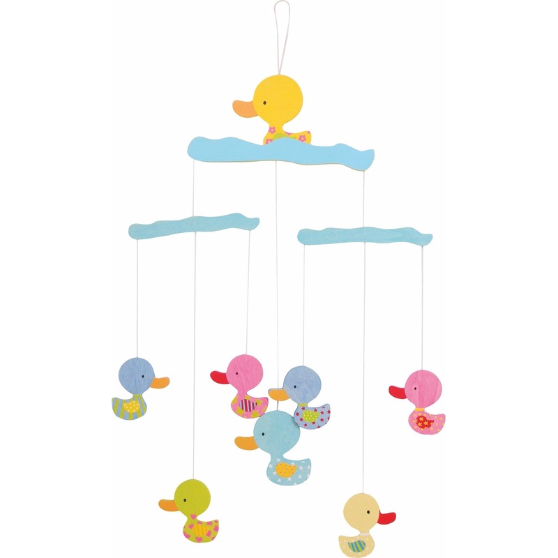 Hangdecoratie mobiel voor kinderen met eenden 40 cm