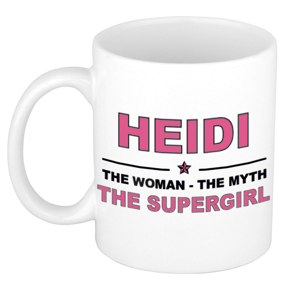 Heidi The woman, The myth the supergirl verjaardagscadeau mok-beker keramiek 300 ml