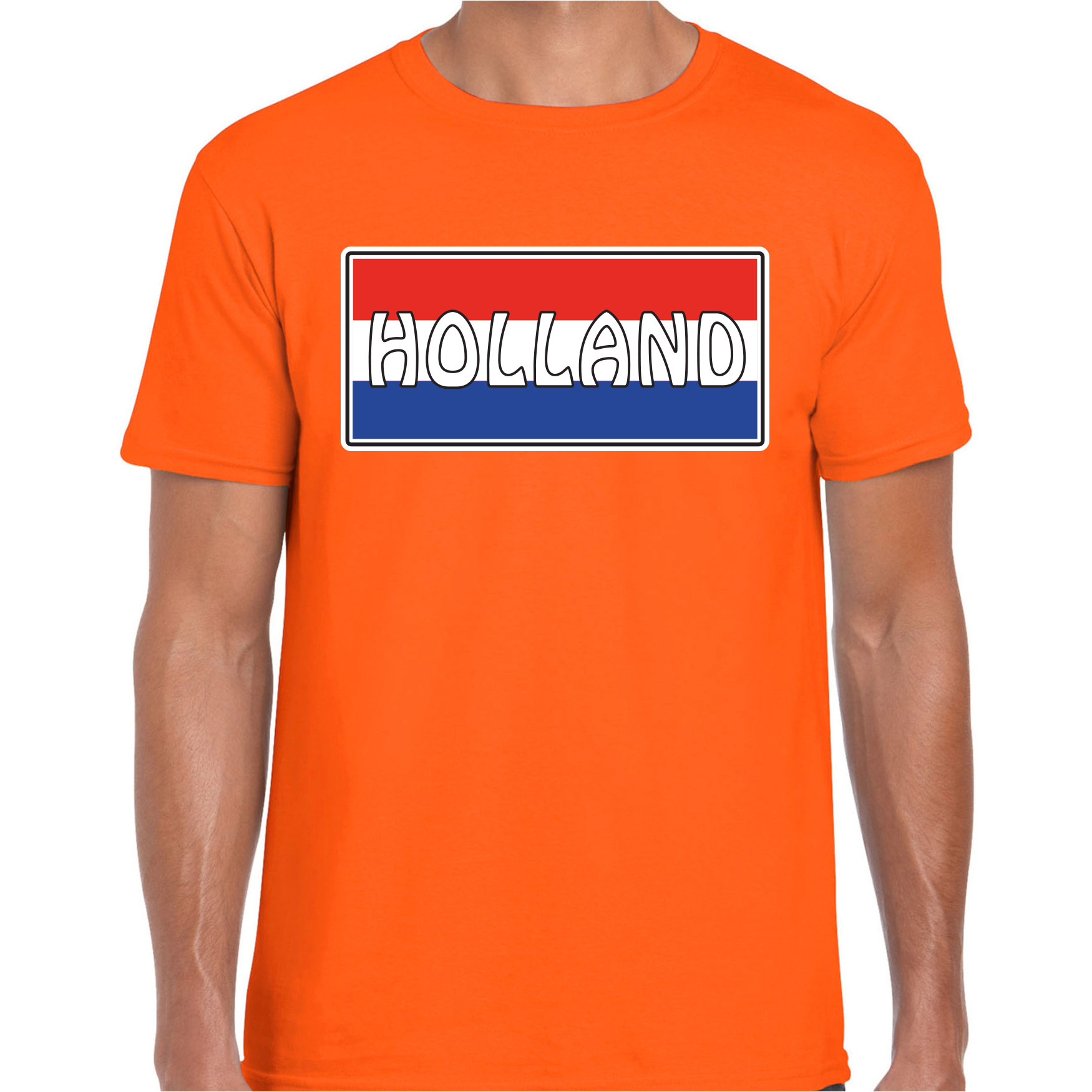 Holland landen t-shirt oranje heren