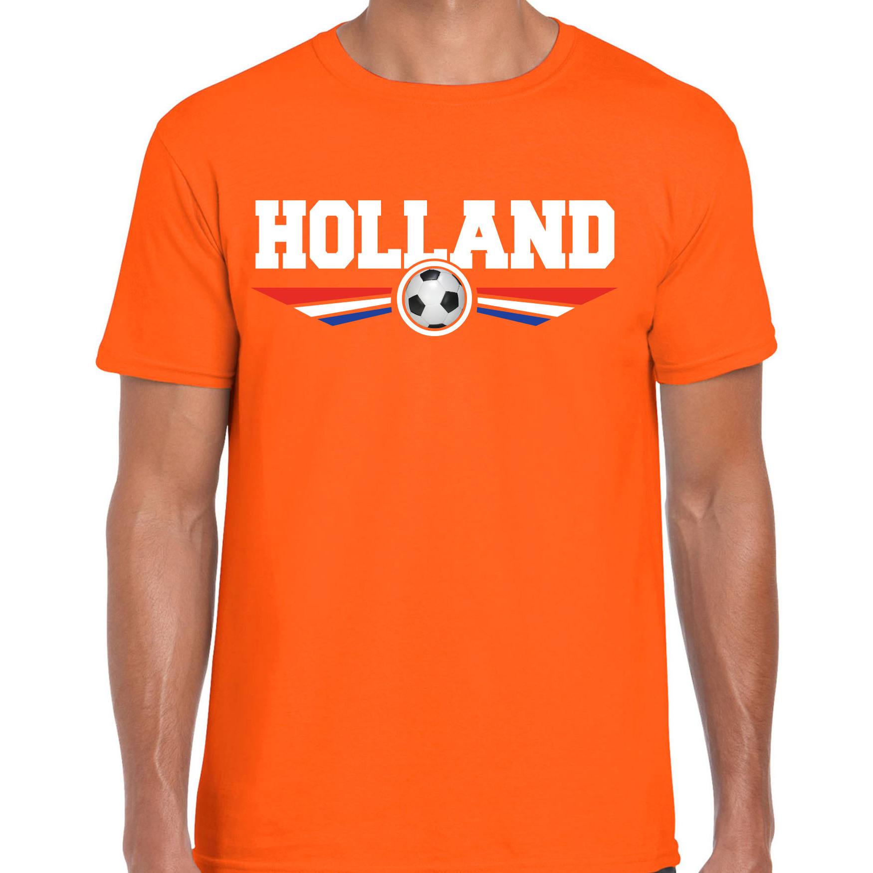 Holland landen-voetbal t-shirt oranje heren