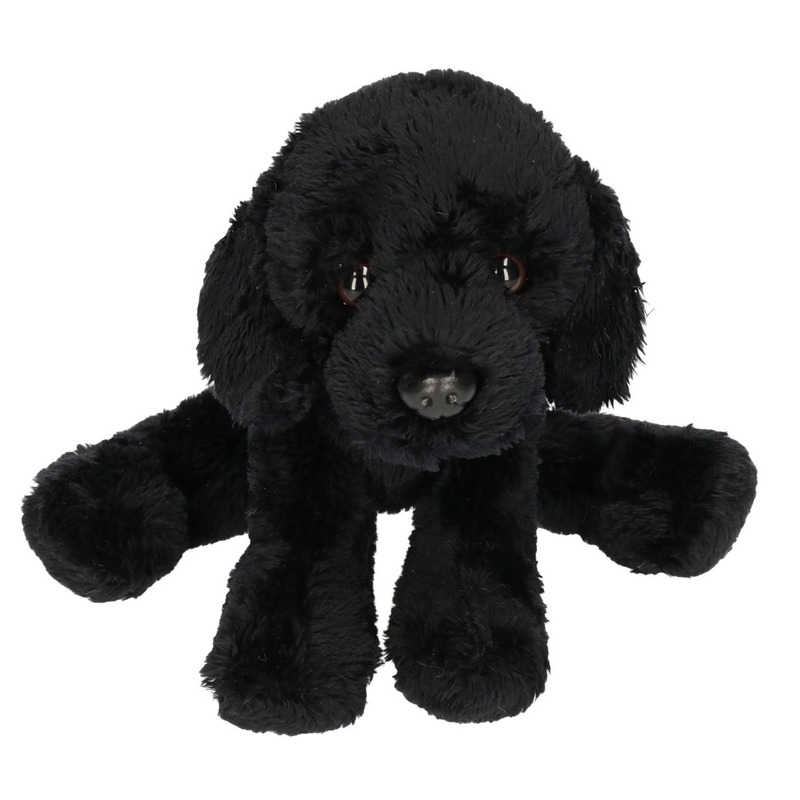 Honden knuffels zwarte Labrador 12 cm