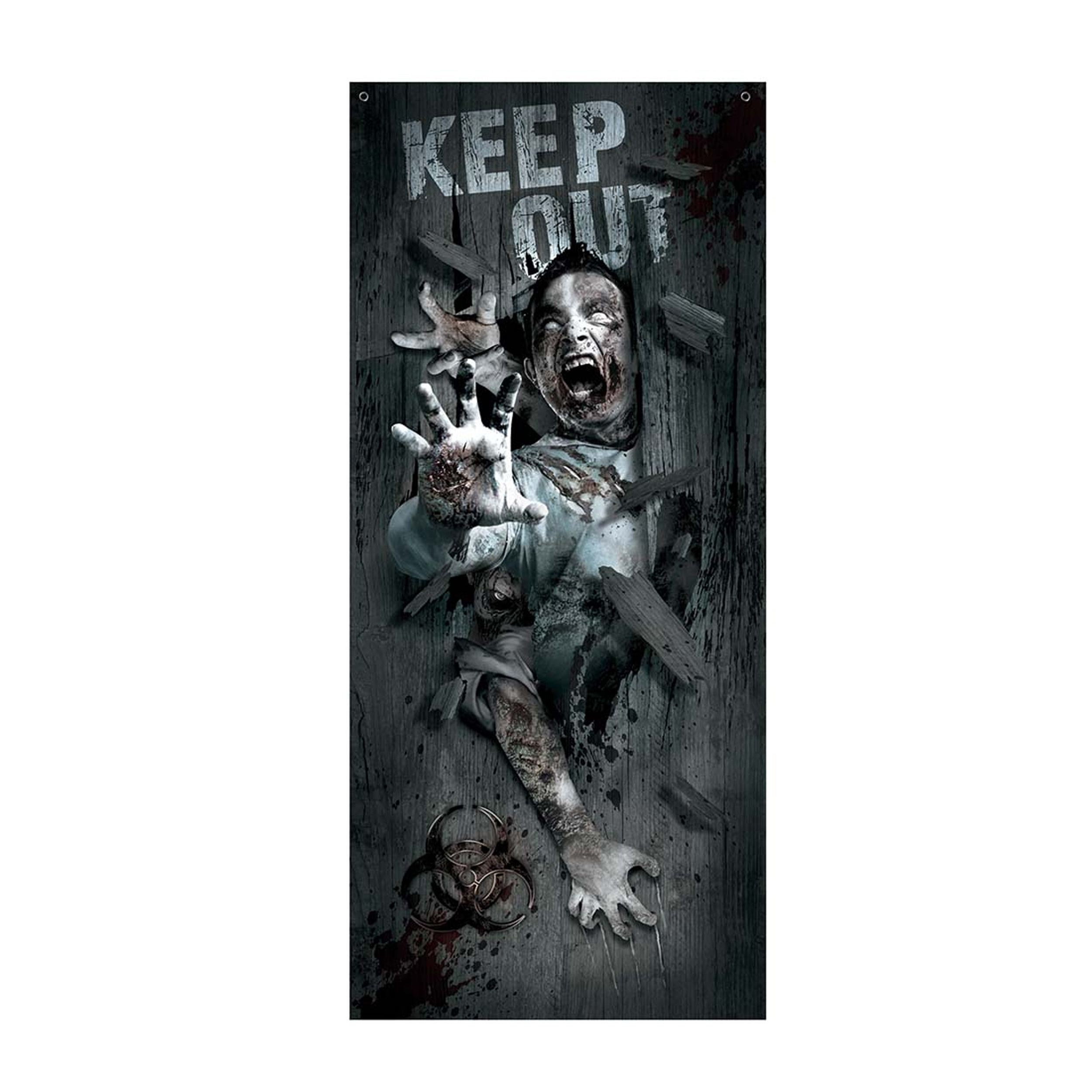 Horror deur scenesetter-deurposter zombie Halloween thema versiering 180 x 80 cm