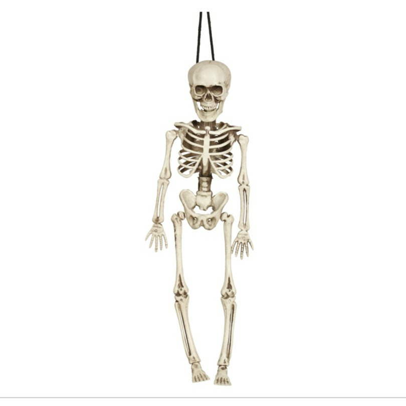 Horror-halloween decoratie skelet-geraamte pop hangend 40 cm