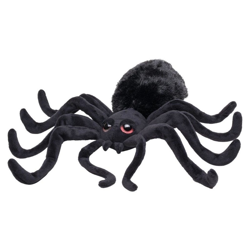 Horror-Halloween speelgoed zwarte knuffel spinnen 40 cm