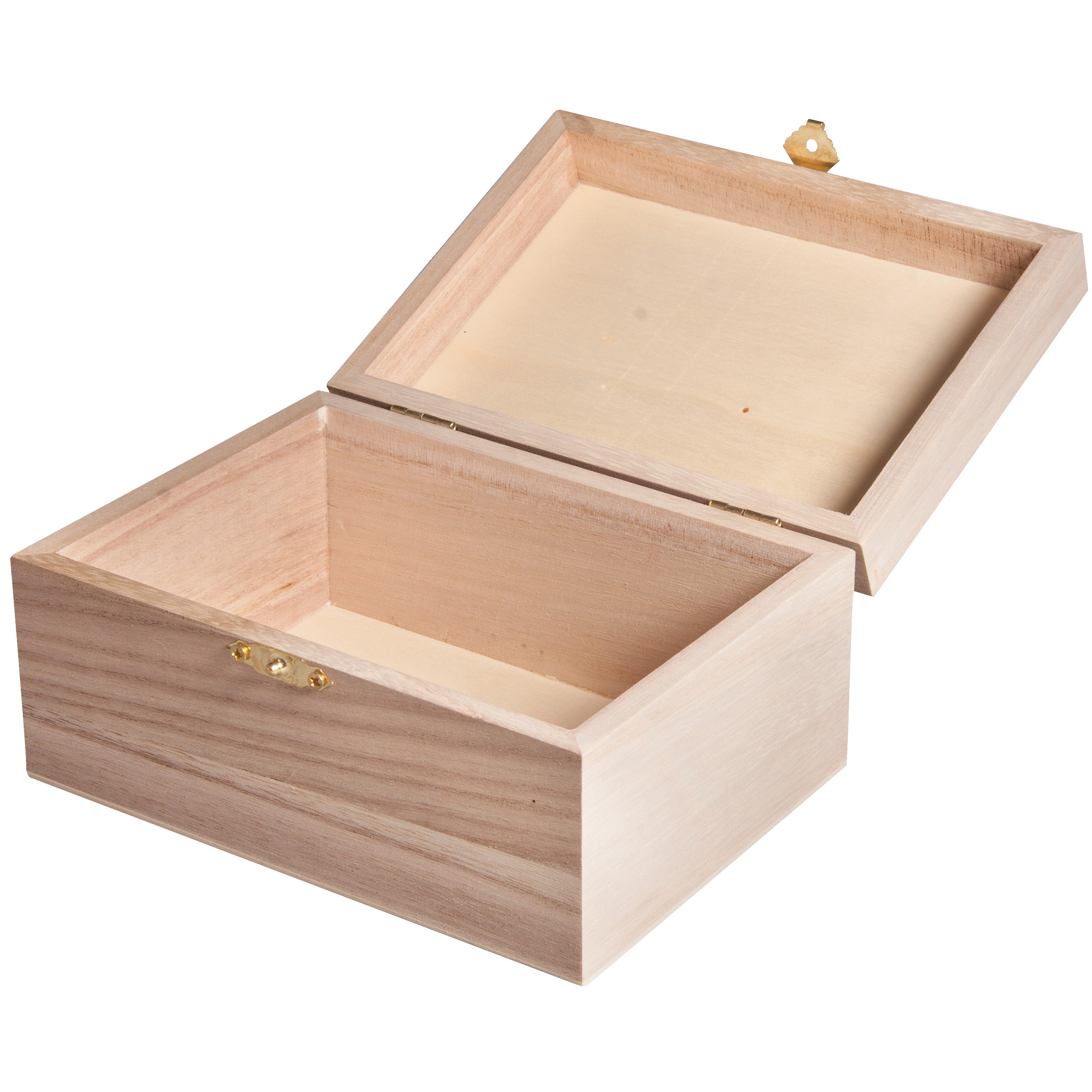 Houten kistje-box met sluiting en deksel 15 x 11 x 8 cm Sieraden-spulletjes-sleutels
