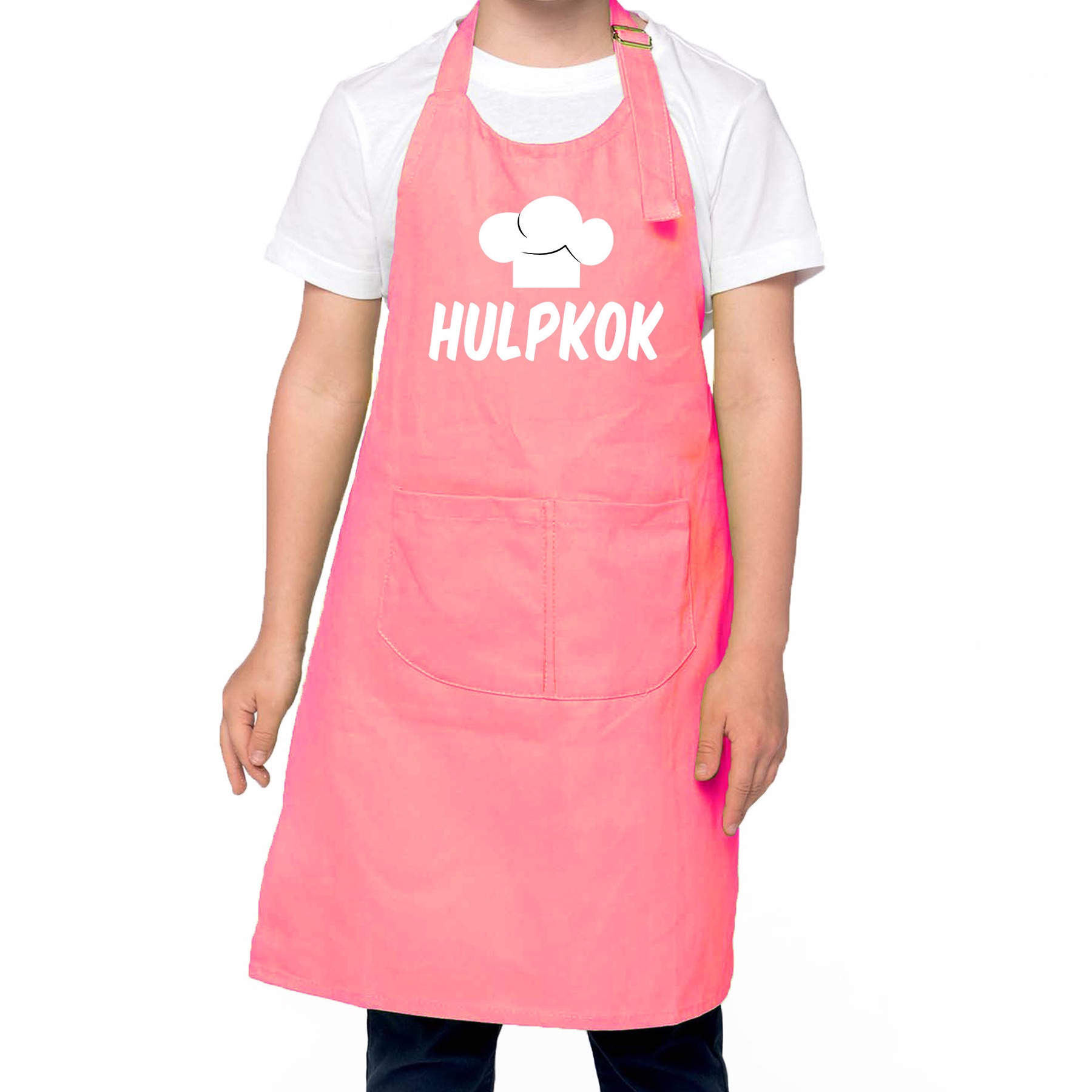 Hulpkok Keukenschort kinderen- kinder schort roze voor jongens en meisjes