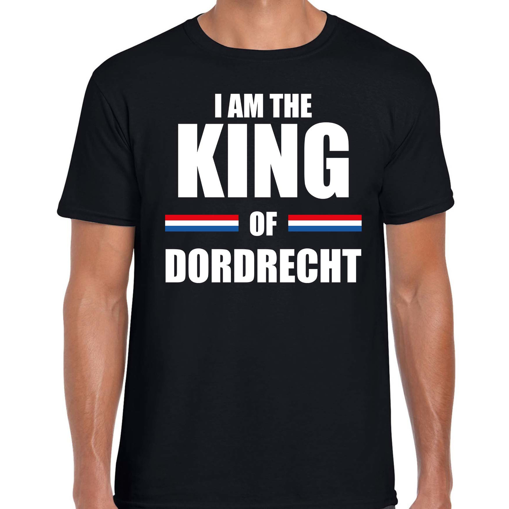 I am the King of Dordrecht Koningsdag t-shirt zwart voor heren