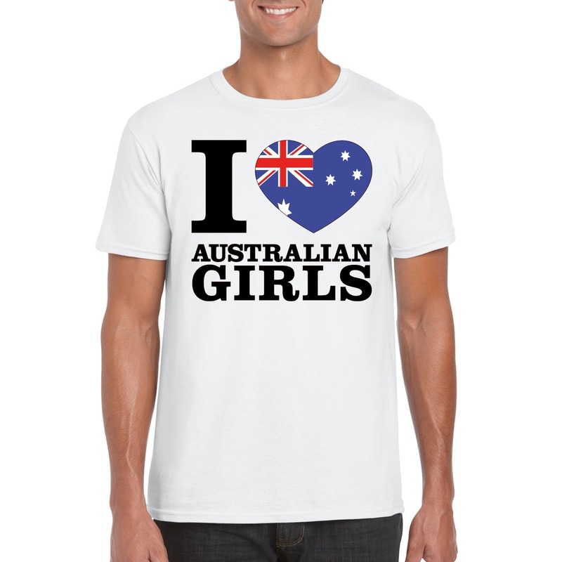 I Love Australian girls vakantie t-shirt Australie heren