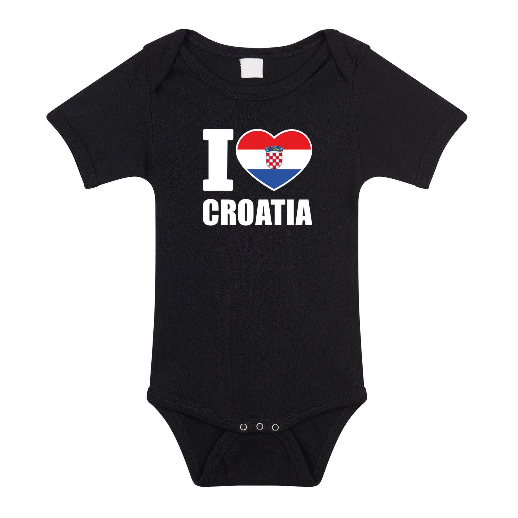 I love Croatia baby rompertje zwart Kroatie jongen-meisje