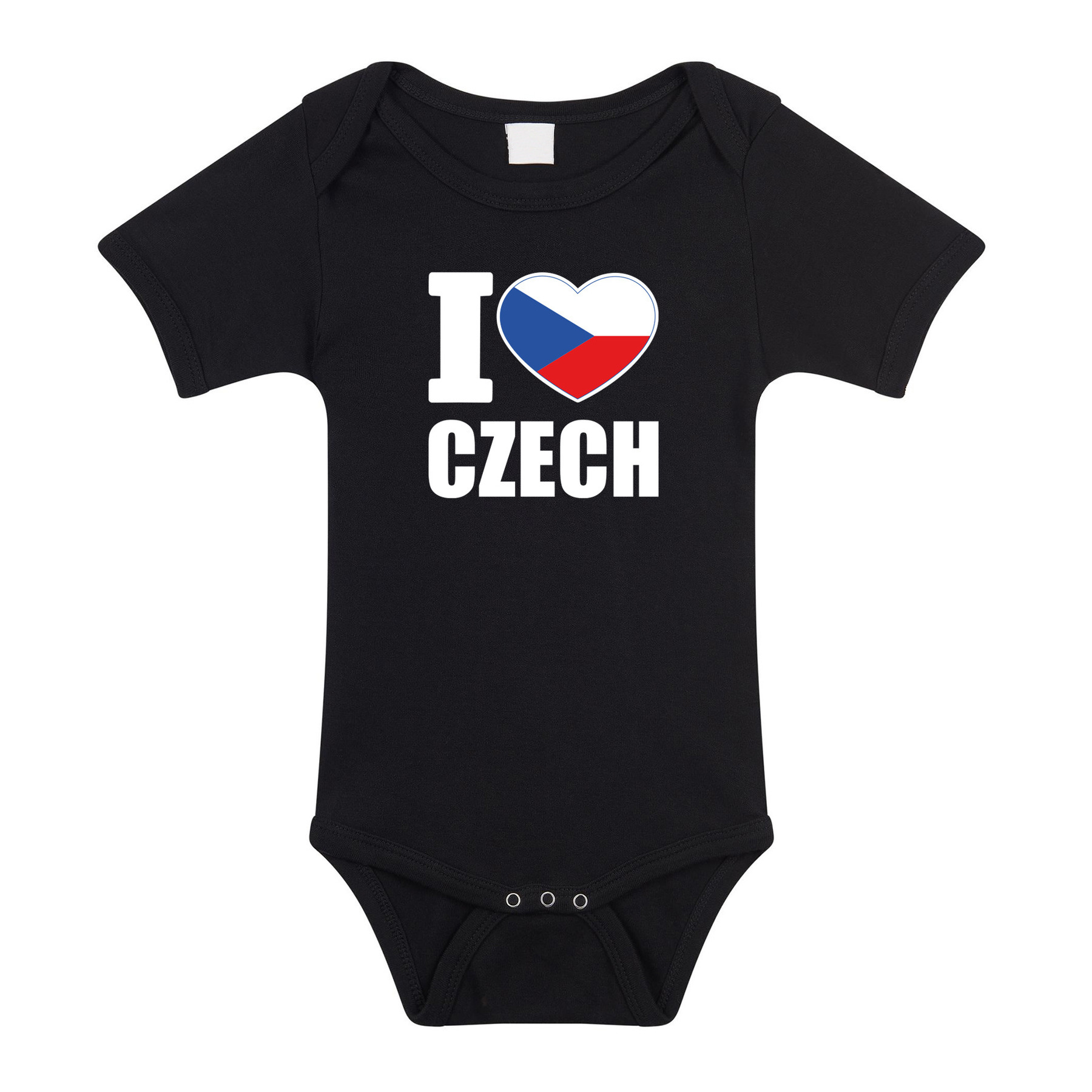 I love Czech baby rompertje zwart Tsjechie jongen-meisje