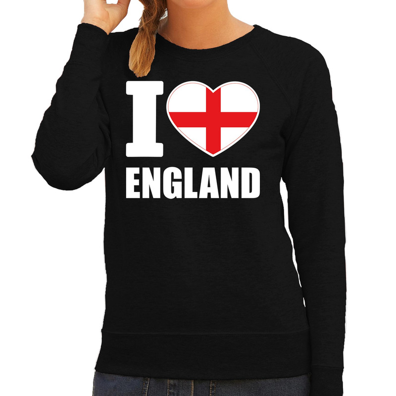 I love England sweater-trui zwart voor dames
