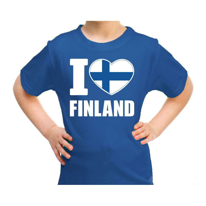 I love Finland landen t-shirt voor kids