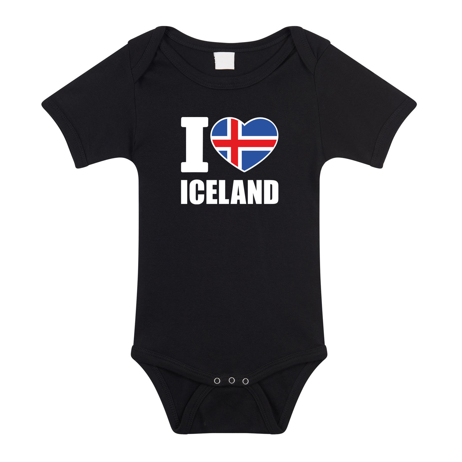 I love Iceland baby rompertje zwart IJsland jongen-meisje