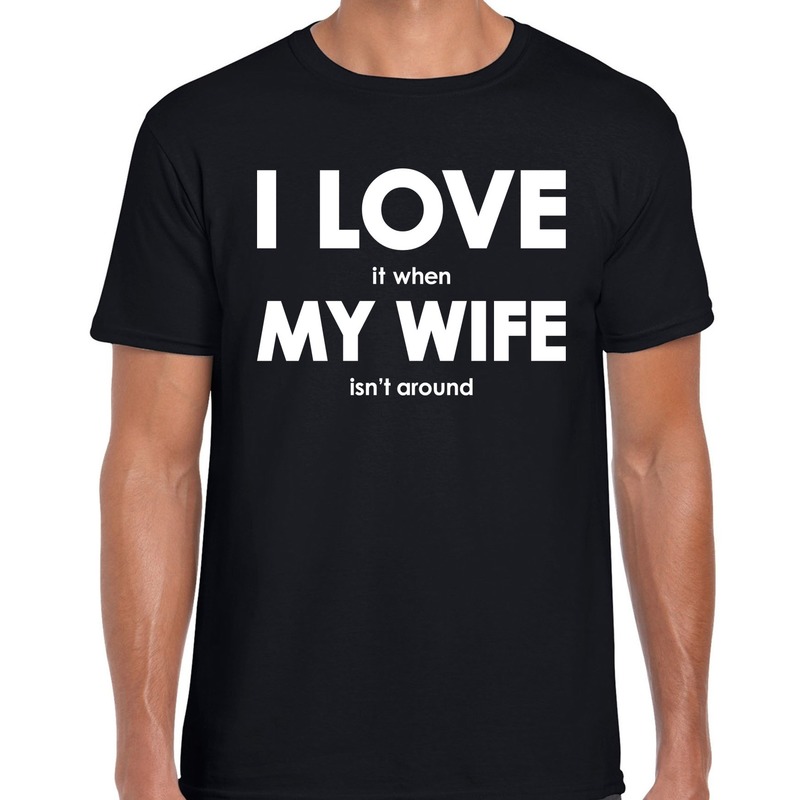 I love my wife shirts zwart voor heren