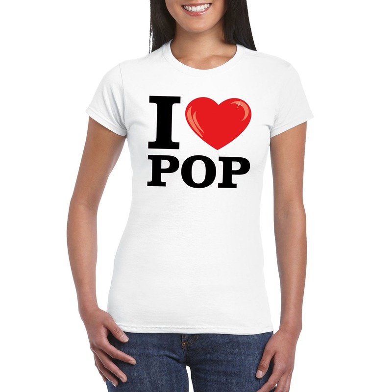 I love pop t-shirt wit dames
