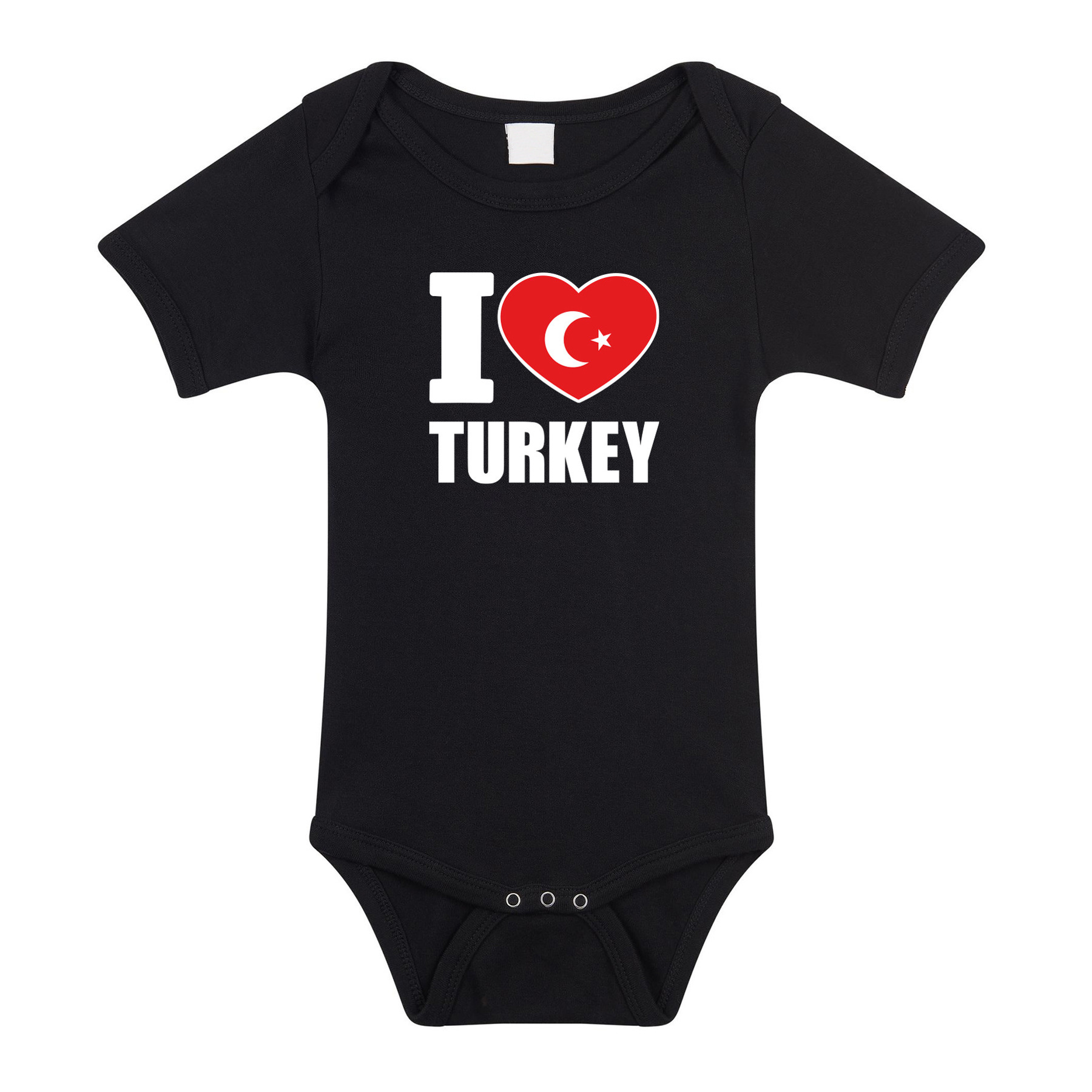 I love Turkey baby rompertje zwart Turkije jongen-meisje