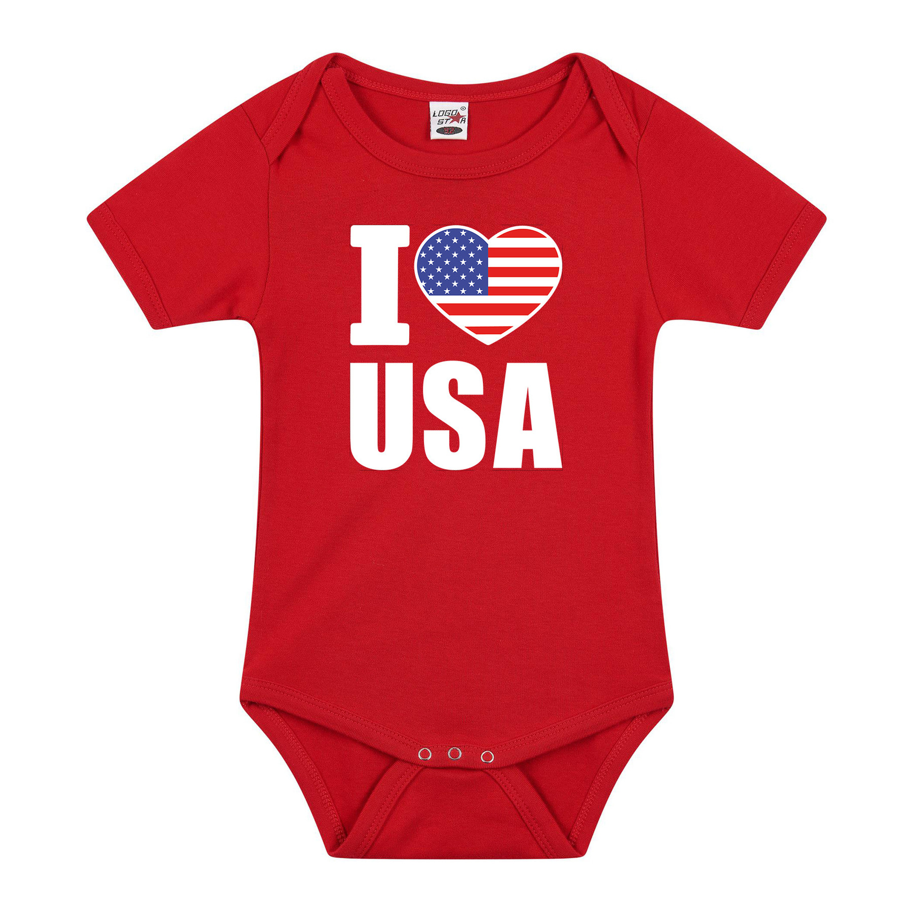 I love USA baby rompertje rood Amerika jongen-meisje