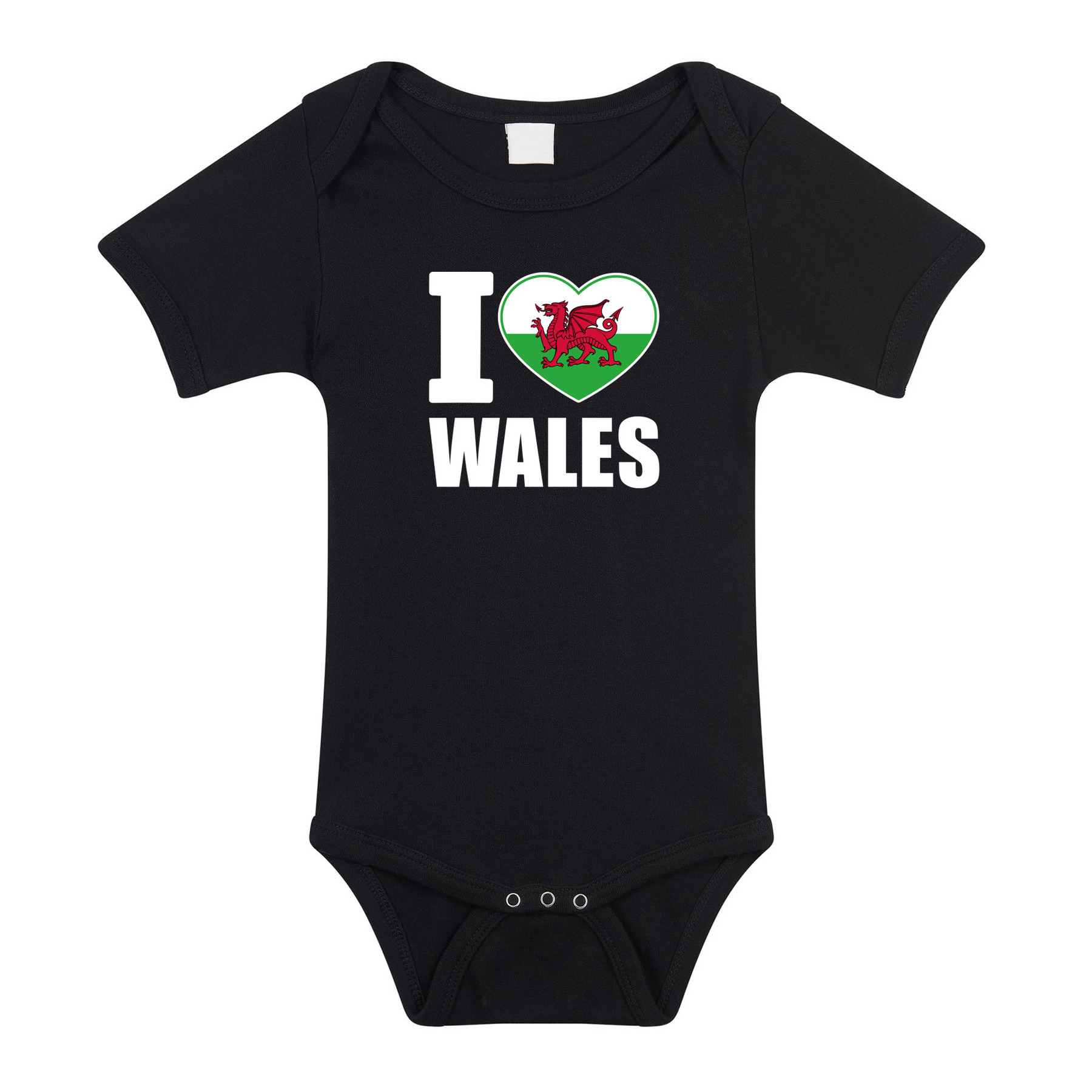 I love Wales baby rompertje zwart jongen-meisje