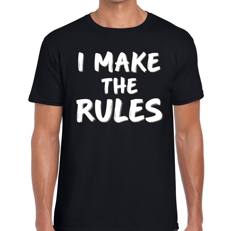 I make the rules tekst t-shirt zwart heren