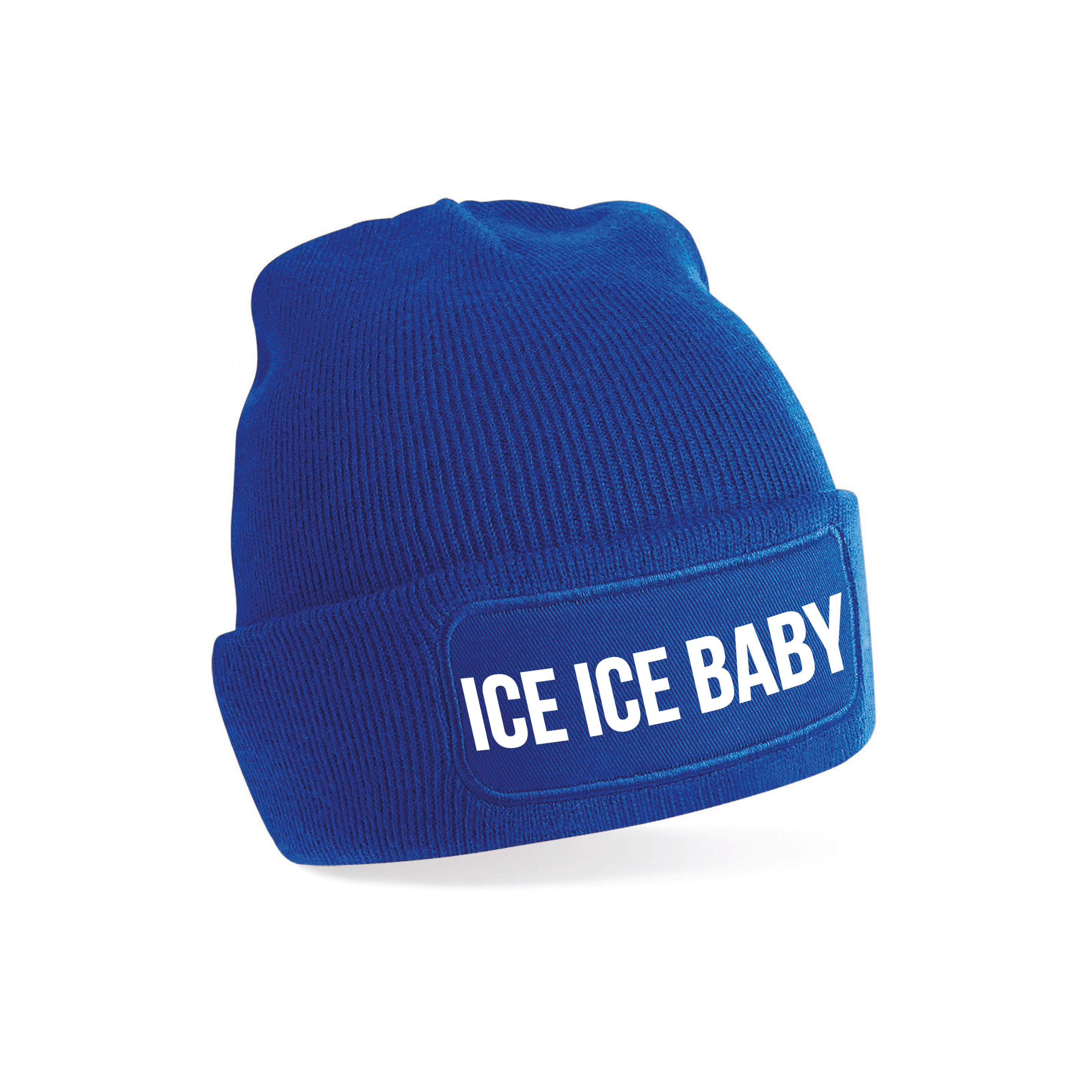 Ice ice baby muts unisex one size blauw