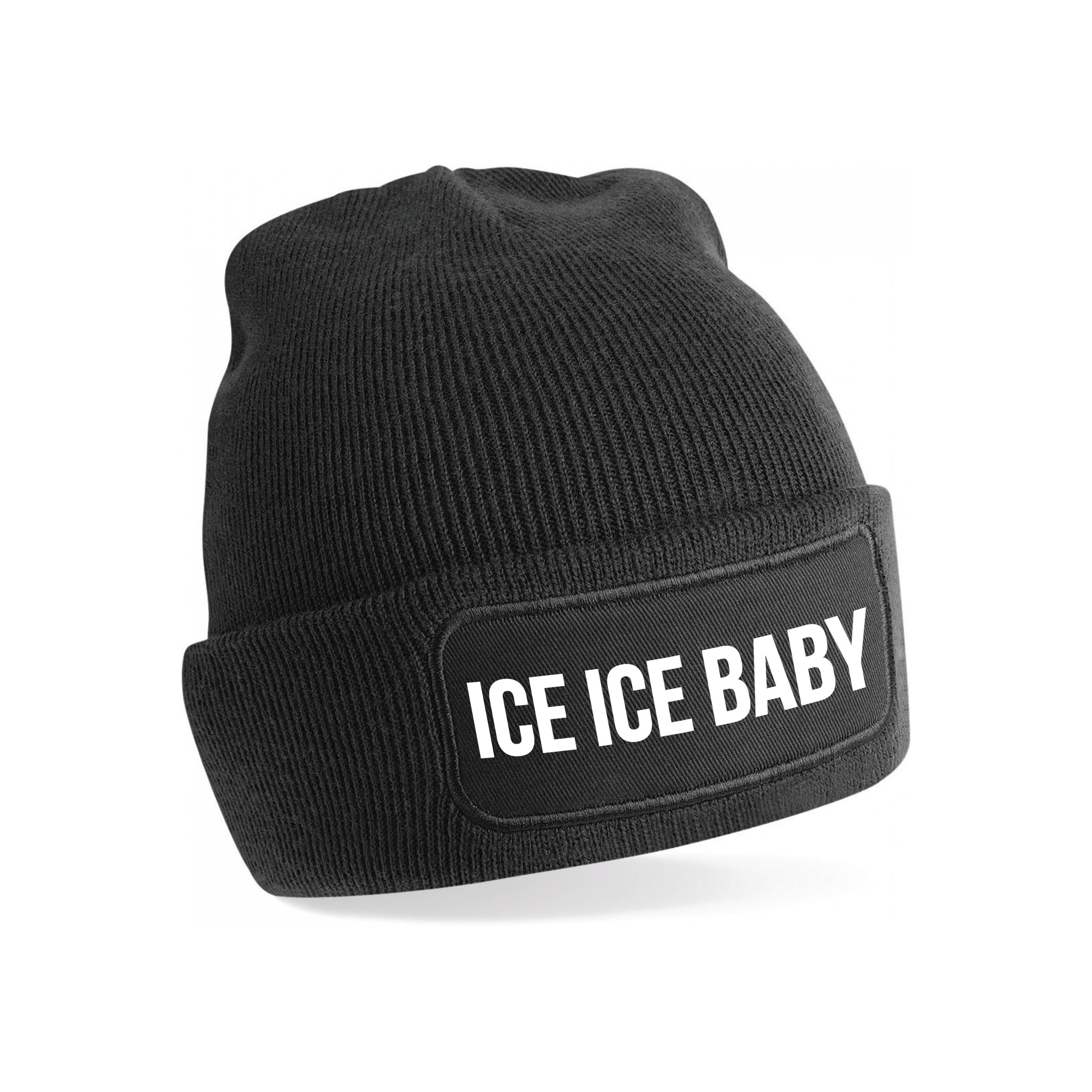 Ice ice baby muts unisex one size zwart