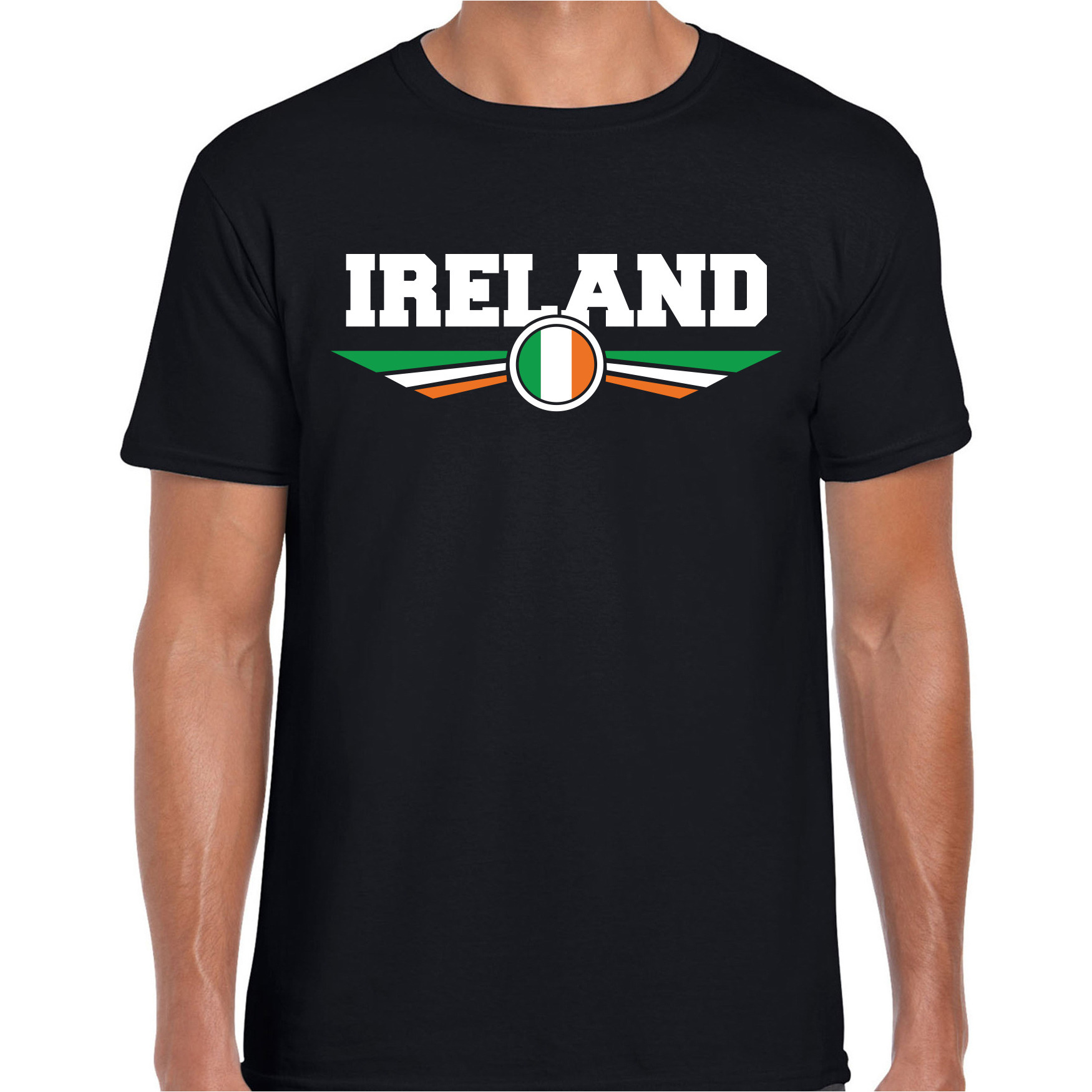 Ierland-Ireland landen t-shirt zwart heren
