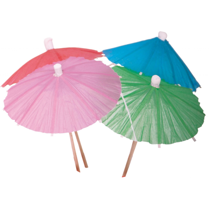 IJs parasolletjes gekleurd 15 x