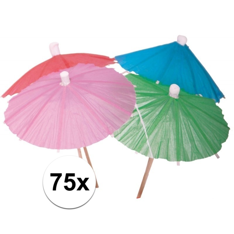 IJs parasolletjes gekleurd 75 x