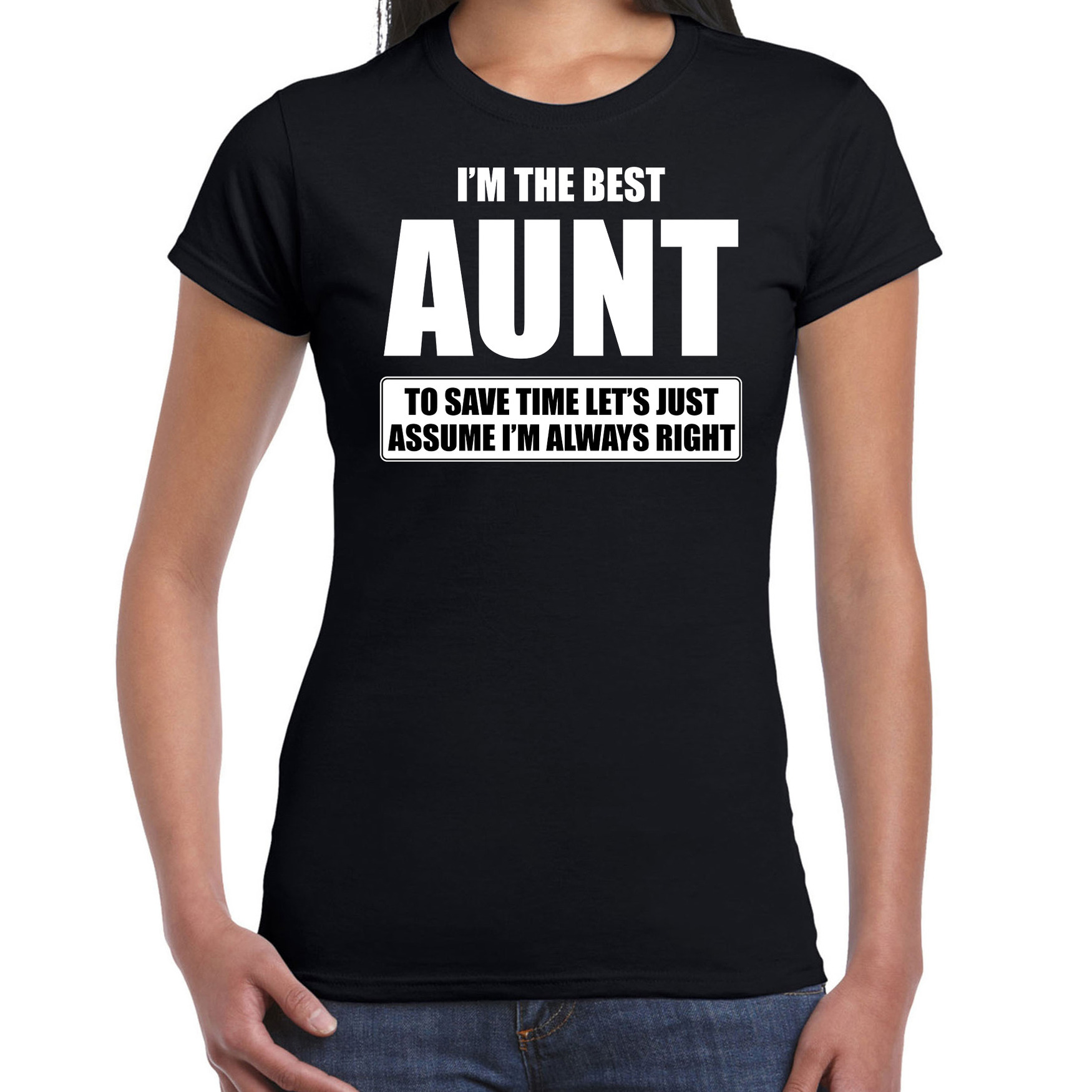 I'm the best aunt t-shirt zwart dames De beste tante cadeau