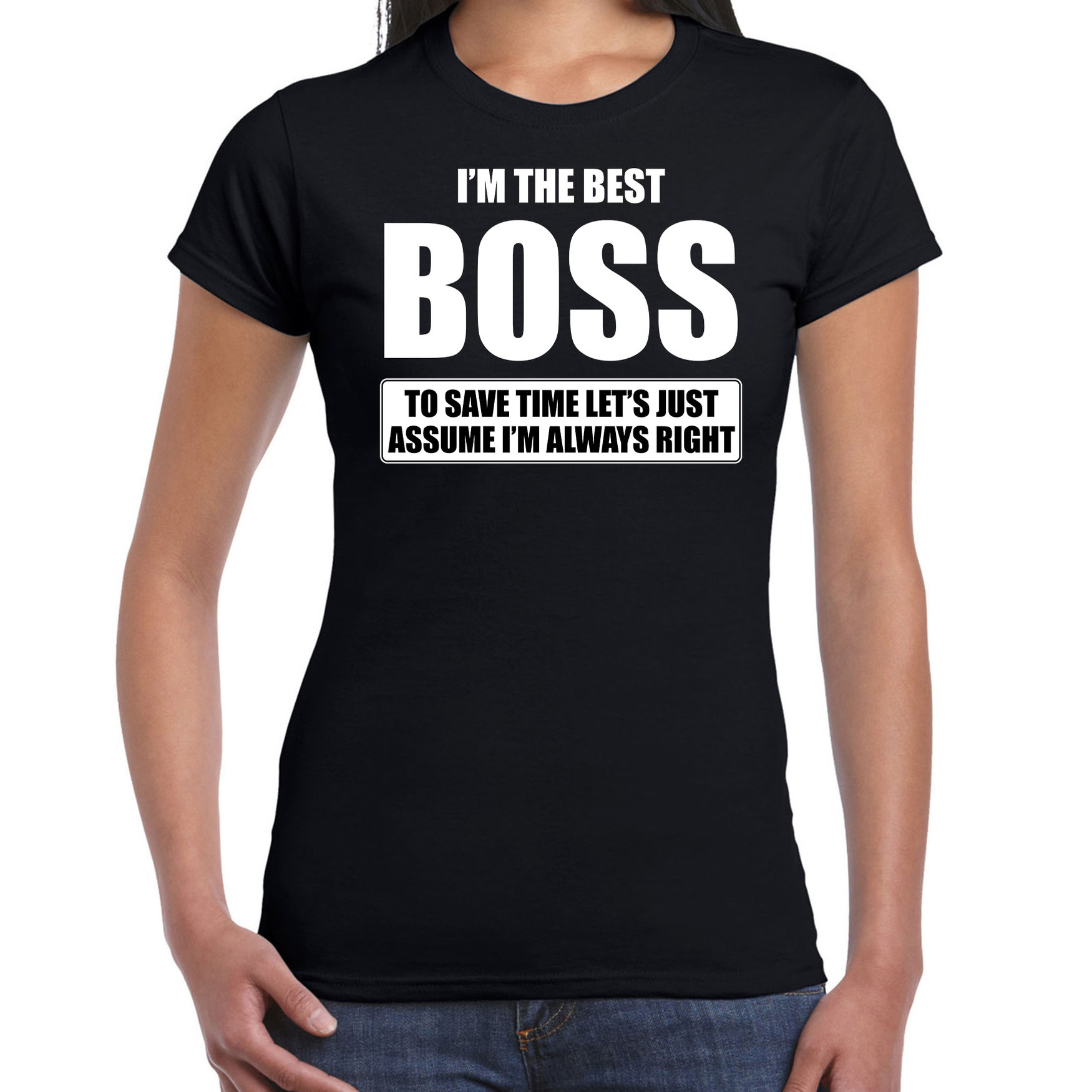 I'm the best boss t-shirt zwart dames De beste baas cadeau