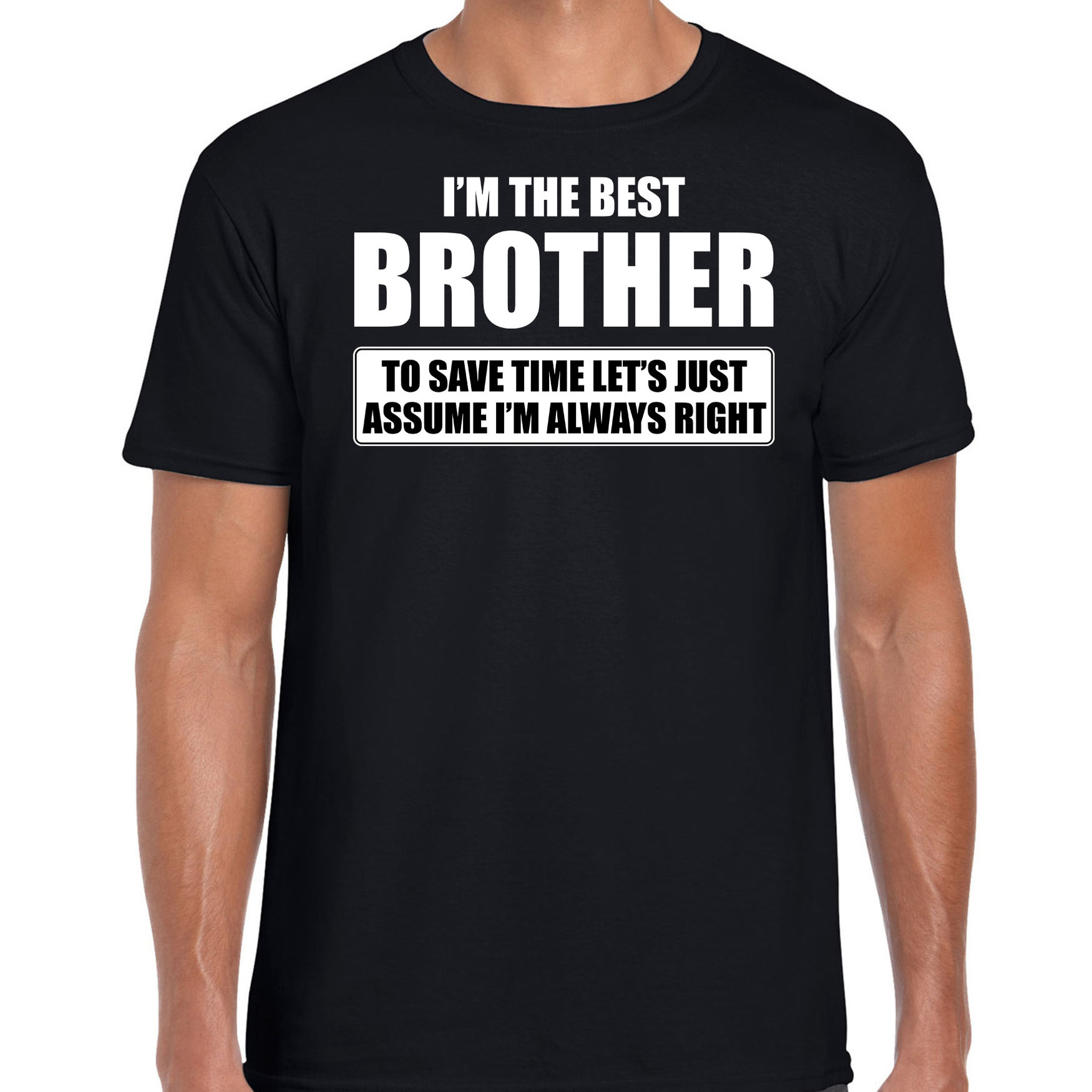 I'm the best brother t-shirt zwart heren De beste broer cadeau