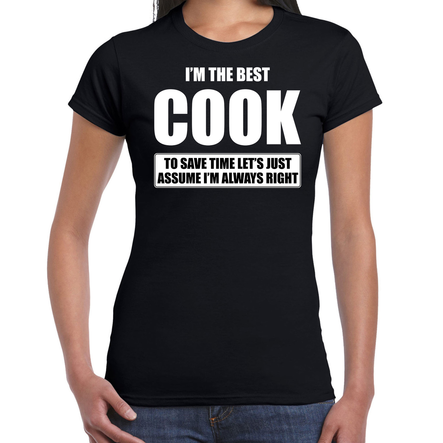 I'm the best cook t-shirt zwart dames De beste kok cadeau