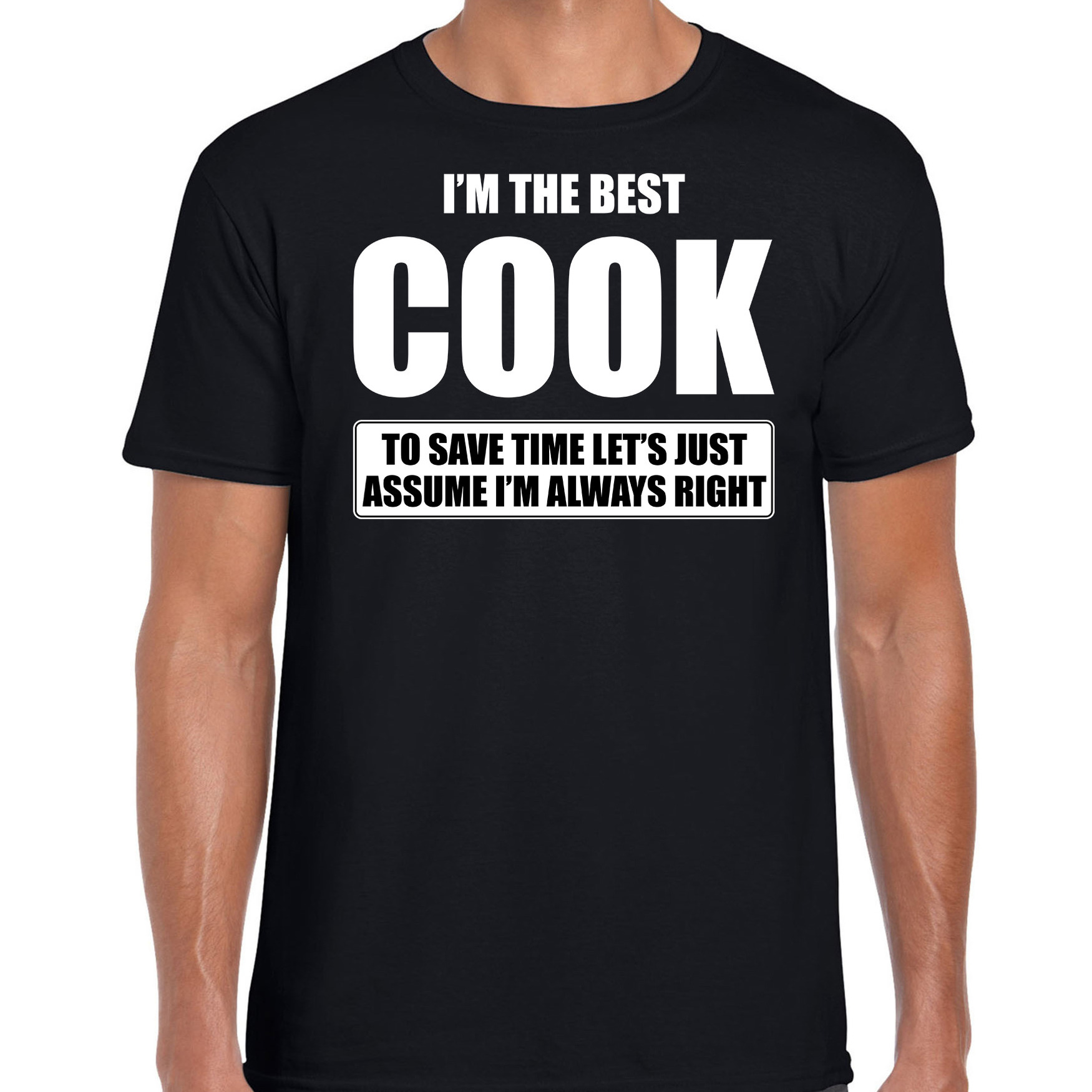 I'm the best cook t-shirt zwart heren De beste kok cadeau