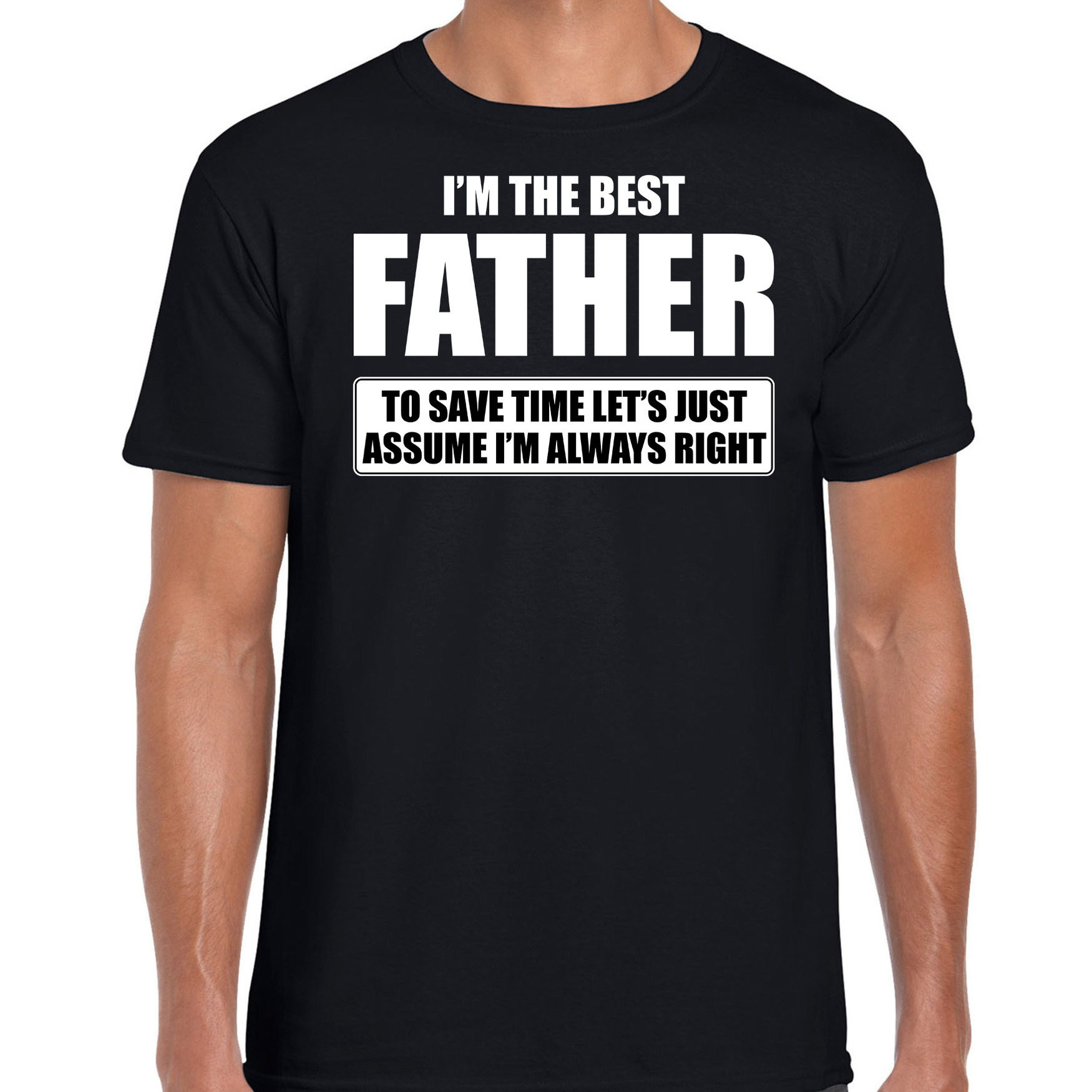 I'm the best father t-shirt zwart heren De beste vader cadeau