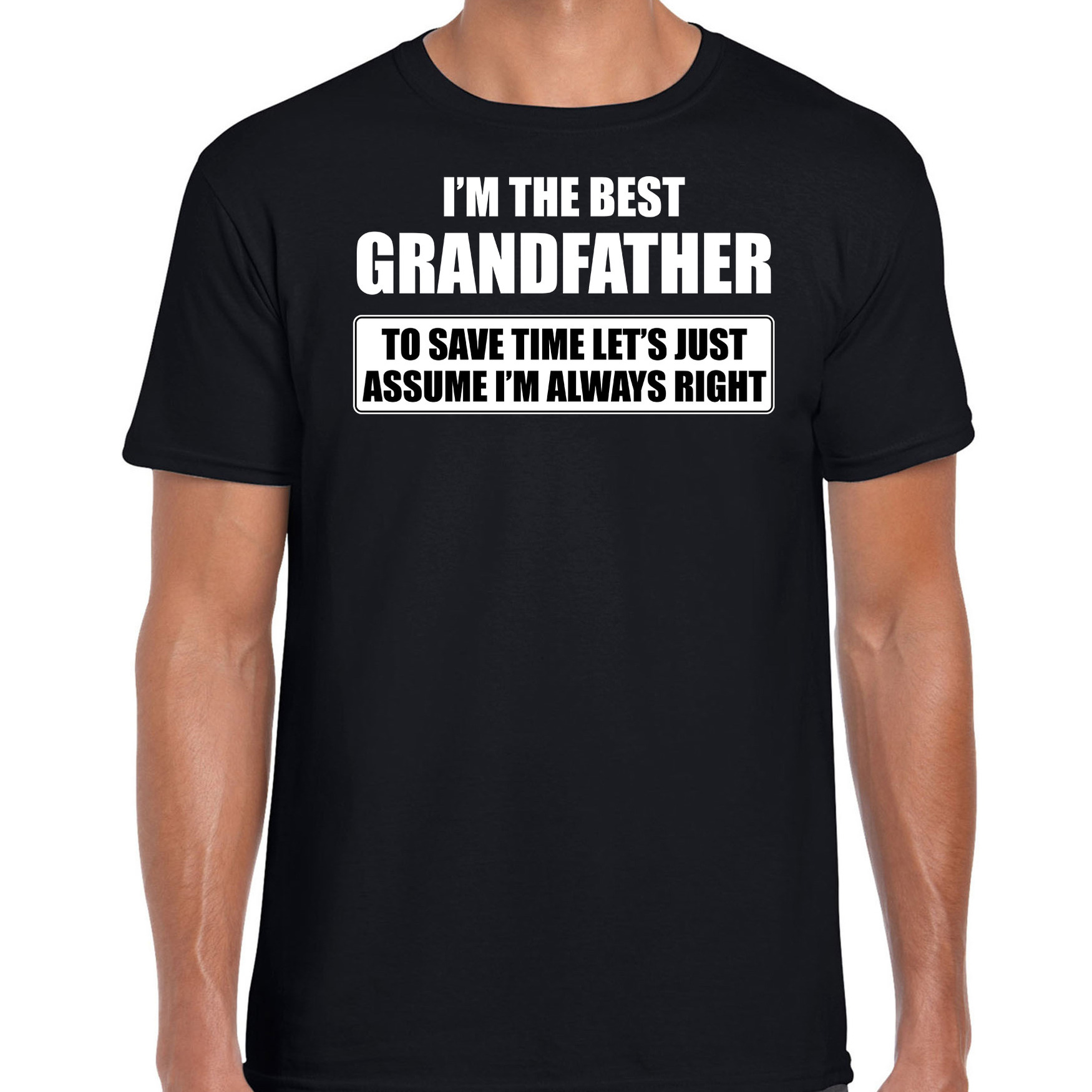 I'm the best grandfather t-shirt zwart heren De beste opa cadeau