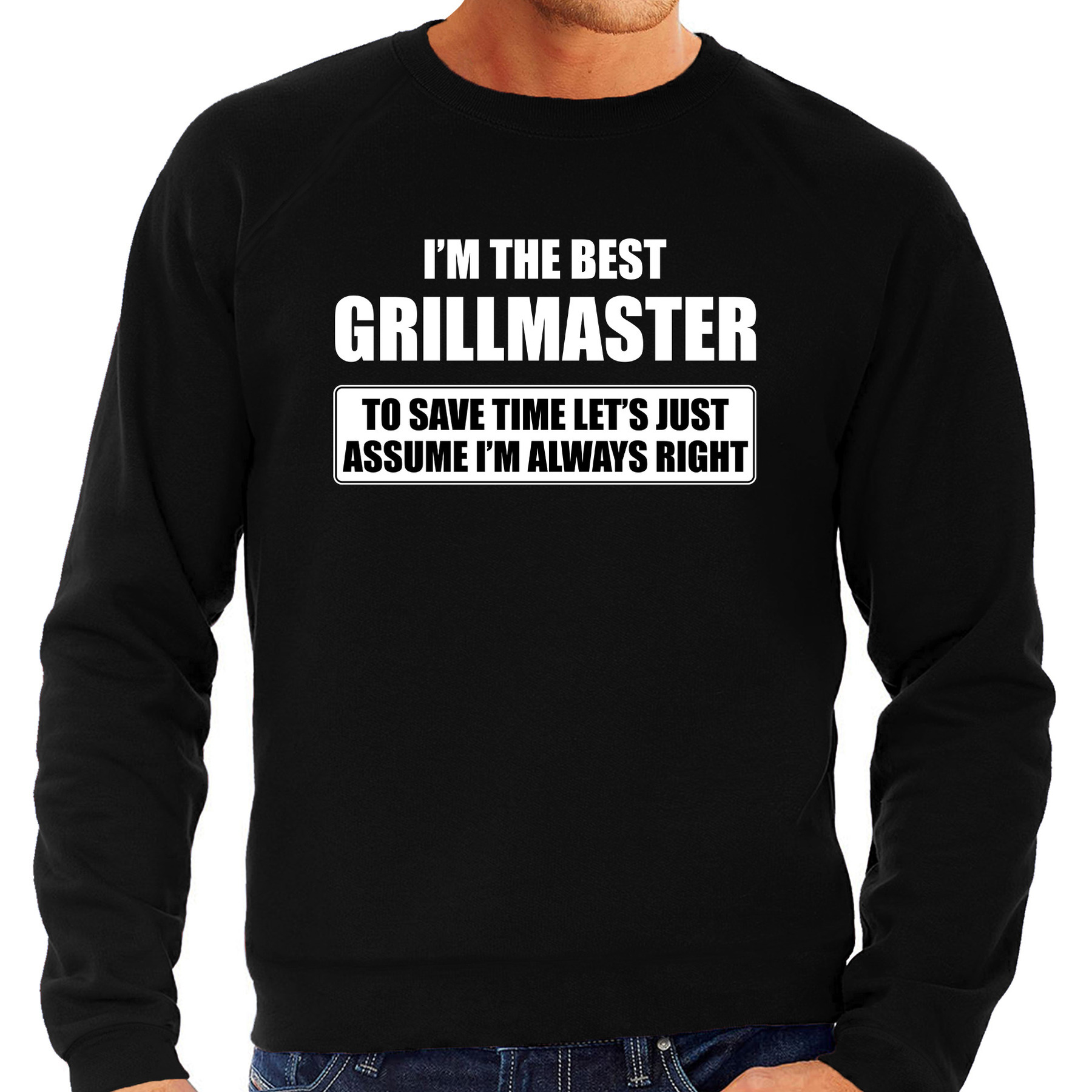 I'm the best grillmaster sweater zwart heren De beste grillmaster cadeau
