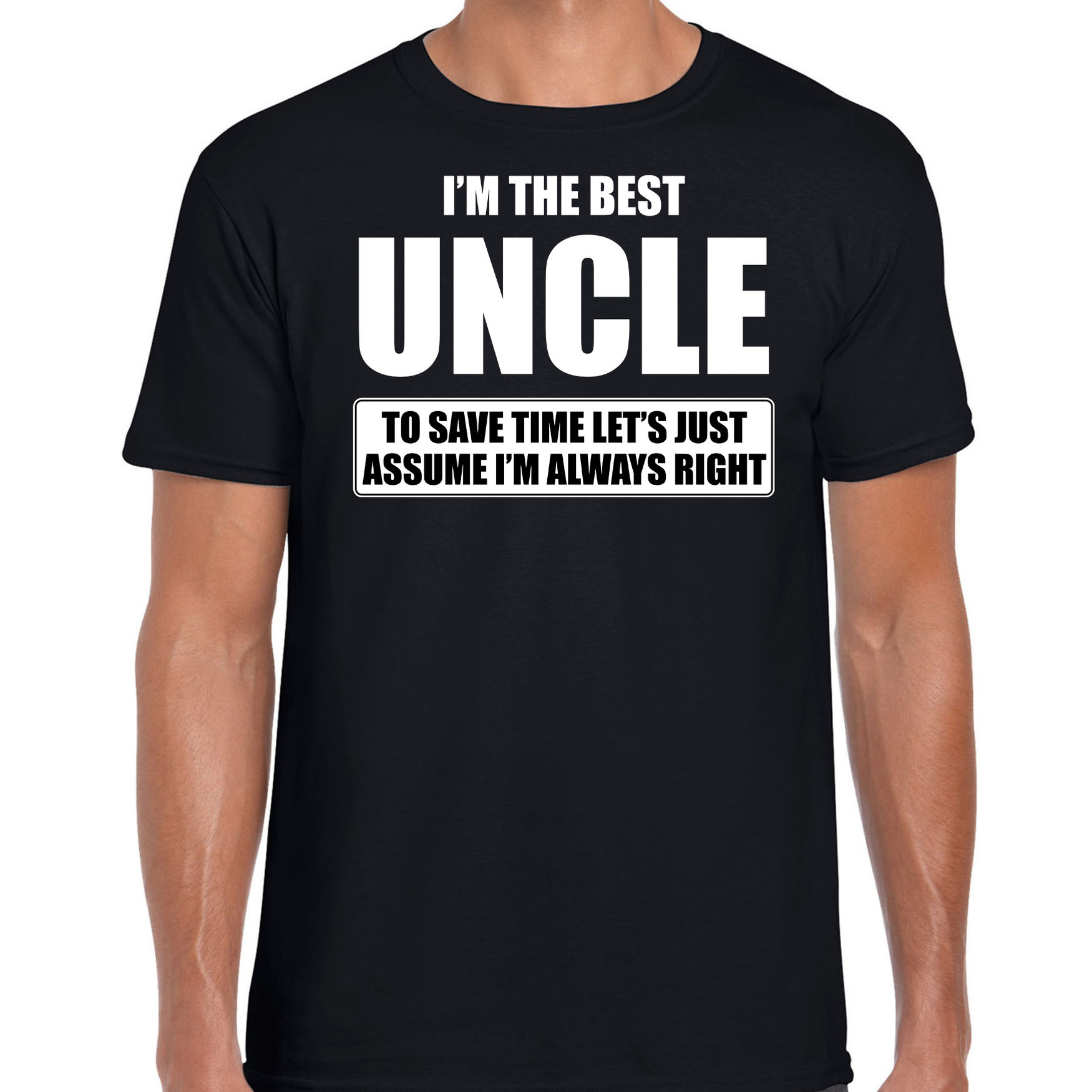 I'm the best uncle t-shirt zwart heren De beste oom cadeau