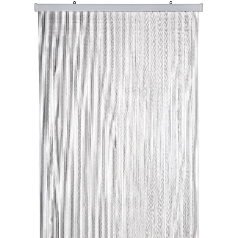Insectenwerende pluche kattenstaarten deurgordijnen grijs-wit 90 x 220 cm