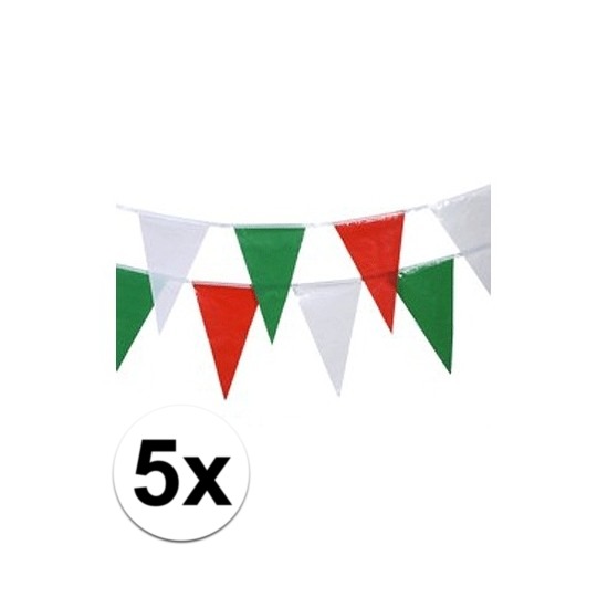Italiaanse vlaggenlijnen 4 meter 5x stuks
