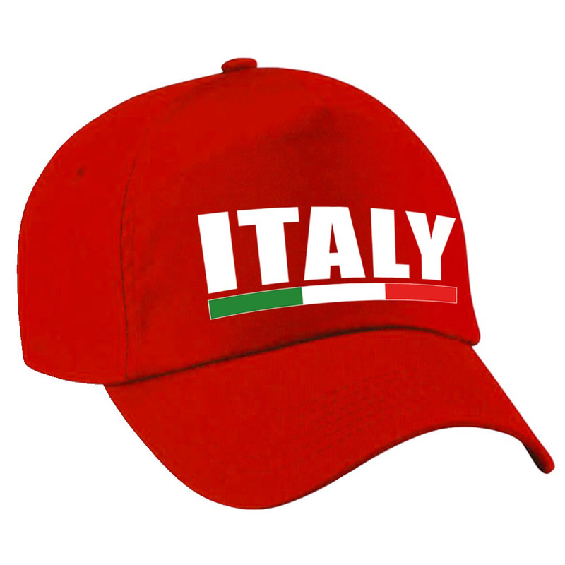 Italy supporter pet-cap Italie rood kinderen