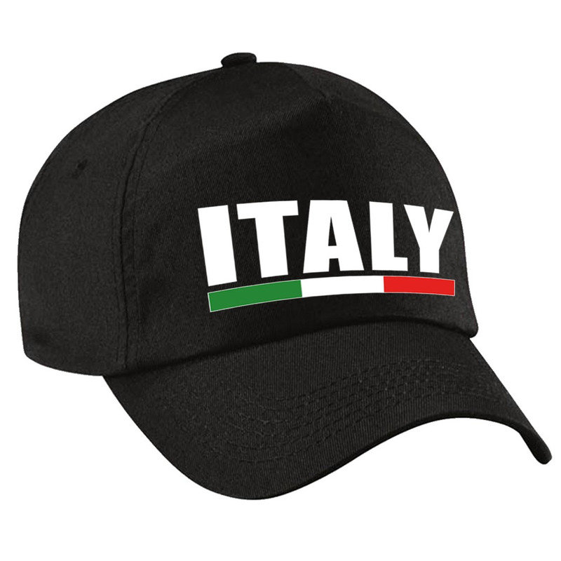Italy supporter pet-cap Italie zwart kinderen