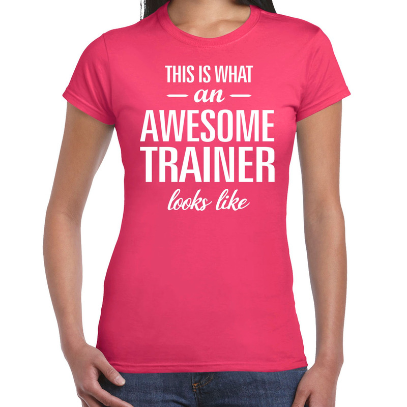 Kado-bedankt shirt awesome trainer voor dames