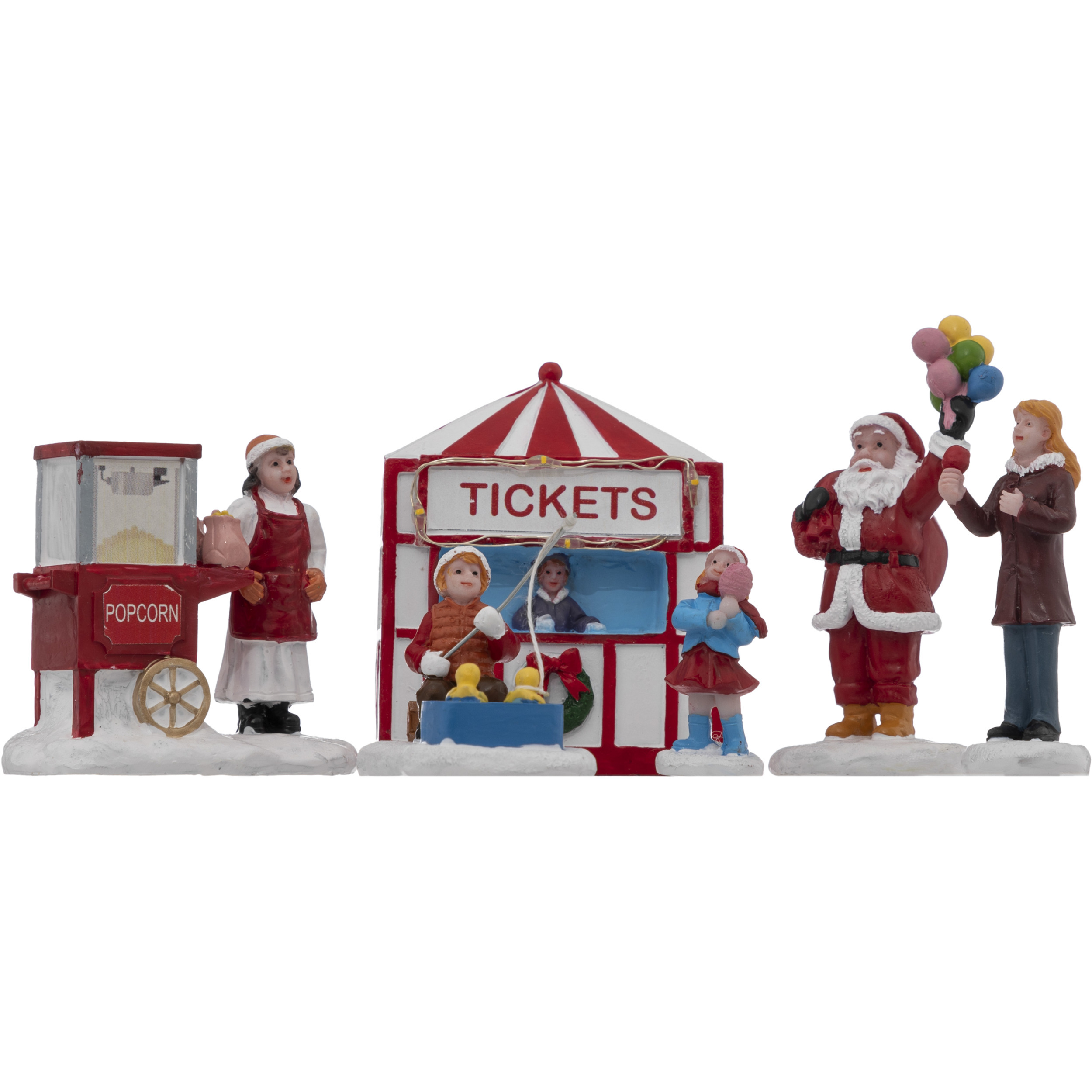 Kerstdorp accessoires miniatuur figuurtjes kermis