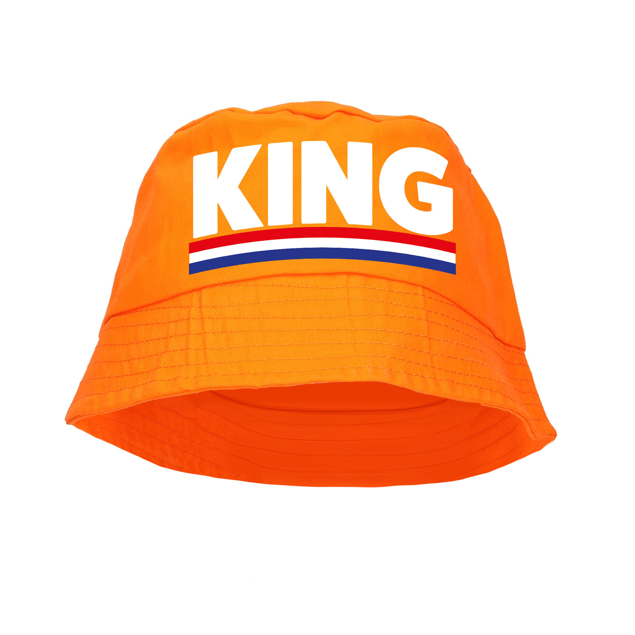 King bucket hat-zonnehoedje oranje voor Koningsdag- EK- WK