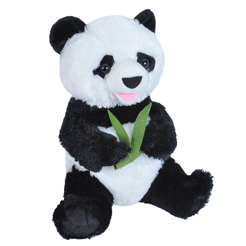 Knuffel panda zittend zwart-wit 25 cm knuffels kopen